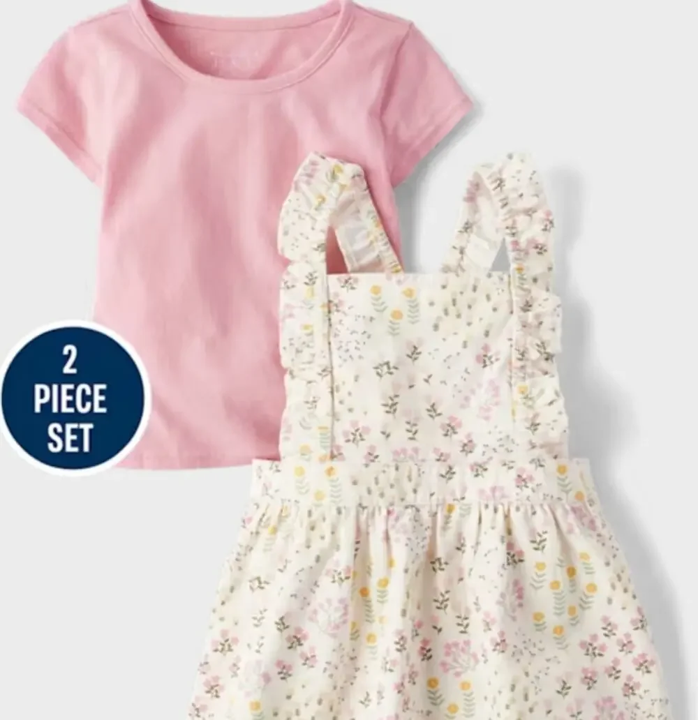 The Children’s Place Toddler Girls Floral Skirtall 2-Piece Outfit Set